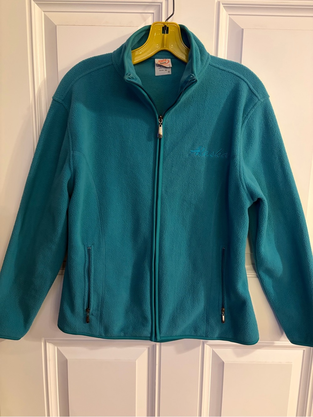 Woman’s made in the USA Teal Fleece Jacket - Full-Zip Lightweight Coat